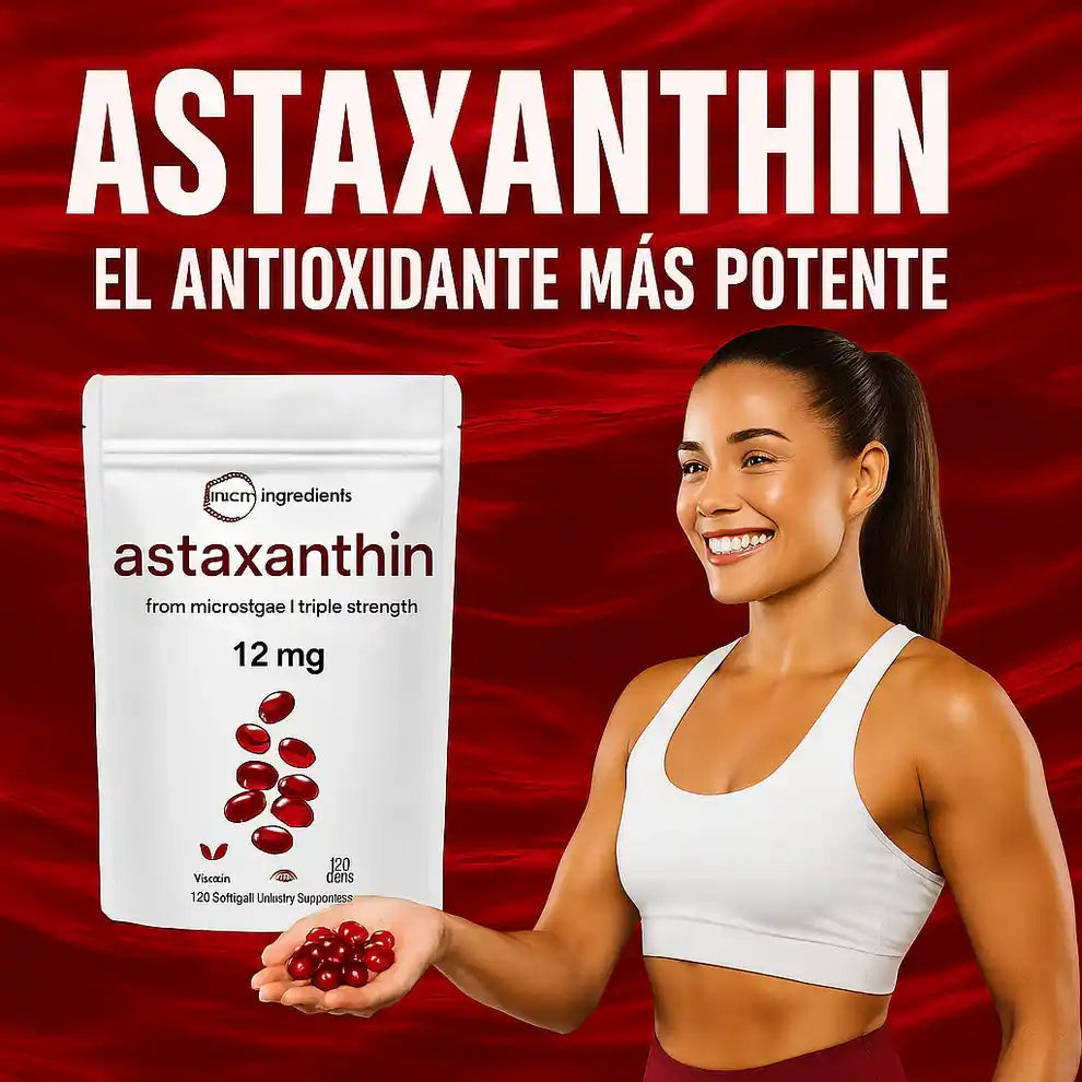 Astaxantina 12Mg - EL ANTIOXIDANTE MÁS POTENTE PARA EL CUIDADO DE TU SALUD