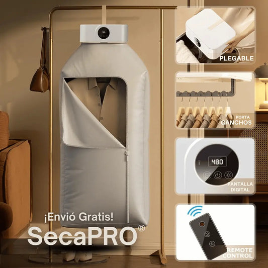 SecaPRO™ – La secadora portátil alemana que seca, esteriliza y cuida tu ropa en minutos.